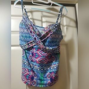 La blanca, size 14, tankini swim top